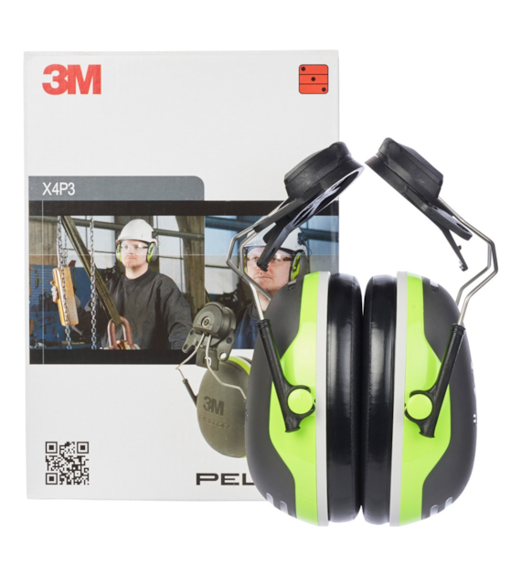 Nauszniki przeciwhałasowe PELTOR nahełmowe  Hi-Viz X4P3 SNR = 32 dB - 3M
