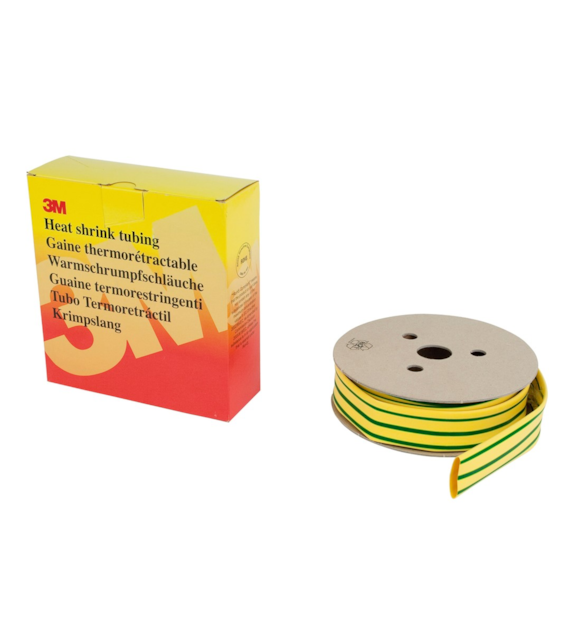 Rura termokurczliwa cienkościenna HSR 3,2/1,8 dł. 11m żółto zielona - 3M