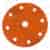 Krążek na rzep na podkładzie foliowym Orange 150mm P320 9 otworów