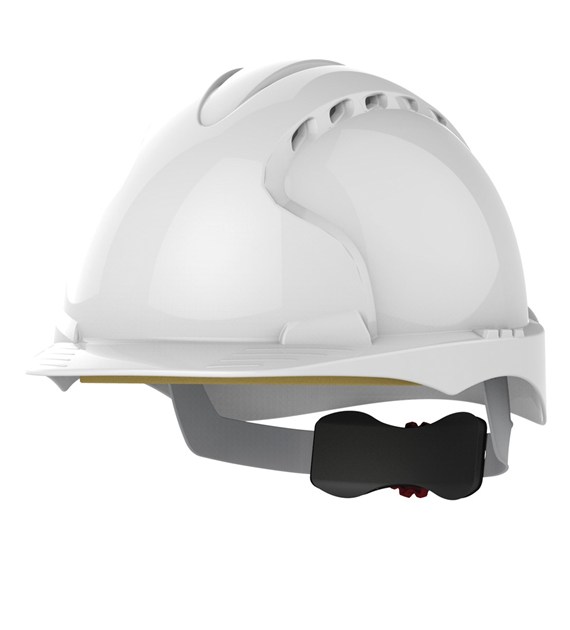 Kask ochronny EVO3 wentylowany regulacja śrubowa biały - JSP