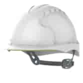 Kask ochronny EVO3 bez wentylacji regulacja paskiem przesuwnym biały - JSP
