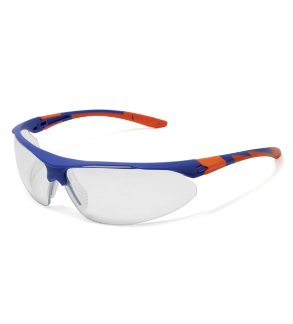 Okulary ochronne Stealth 9000 K/N (AS/AF) kolor soczewek: przezroczysty kolor oprawki: niebieski / pomarańczowy - JSP