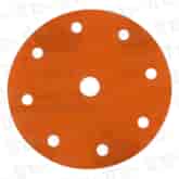 Krążek na rzep na podkładzie foliowym Orange 150mm P80 6 otworów