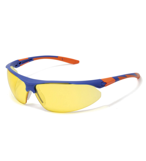 Okulary ochronne Stealth 9000 K/N (AS/AF) kolor soczewek: bursztynowy kolor oprawki: niebieski / pomarańczowy - JSP