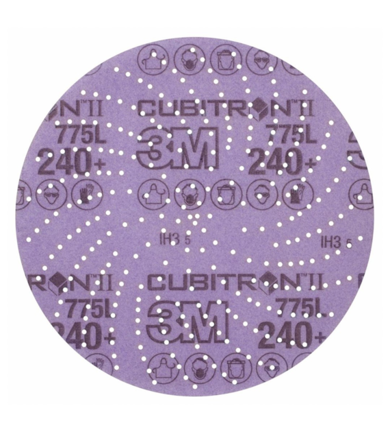 Krążek na rzep Hookit 775L na podkładzie foliowym 150mm P240+ wielootworowy - 3M