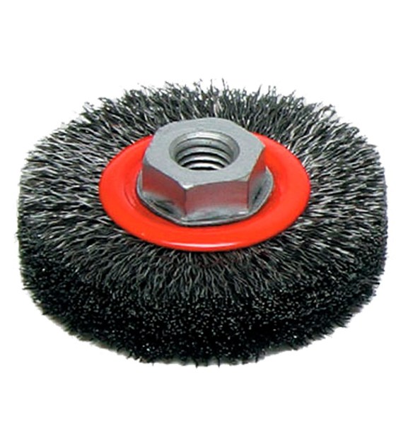 Szczotka tarczowa z gwintem 125mm gwint M14 INOX  - Szczotex