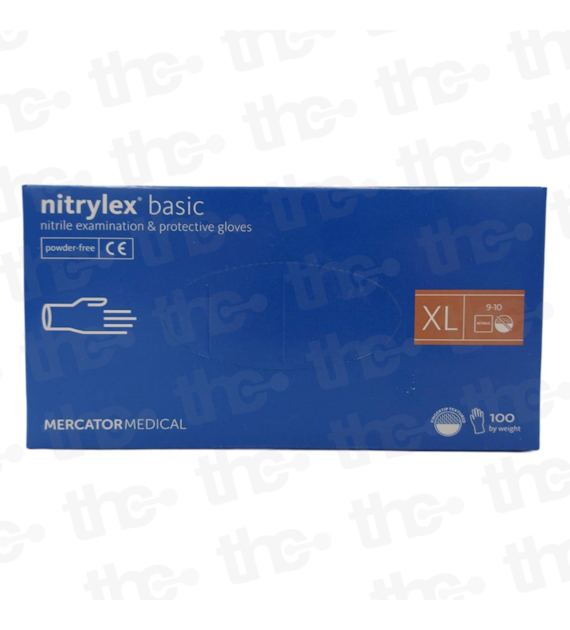Rękawice bezpudrowe jednorazowe Nitrylex Basic rozmiar XL