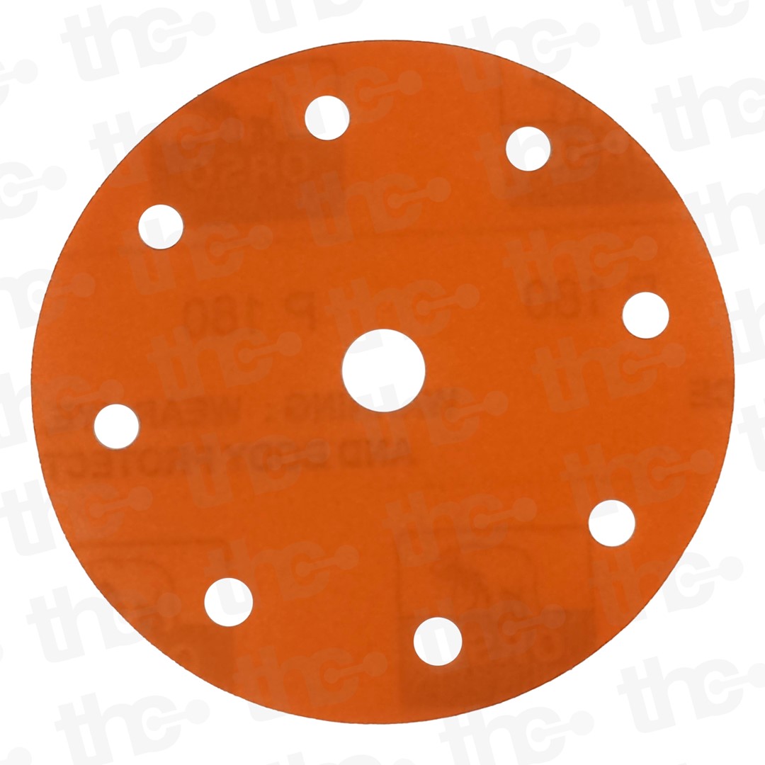 Krążek na rzep na podkładzie foliowym Orange 150mm P1500 6 otworów