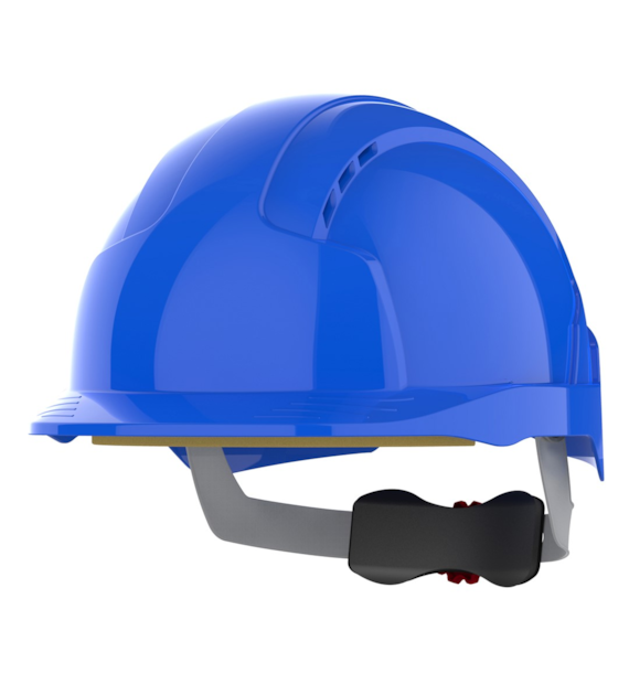 Kask ochronny EVOLite wentylowany regulacja śrubowa niebieski - JSP