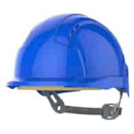 Kask ochronny EVOLite wentylowany regulacja paskiem przesuwnym mikro daszek niebieski - JSP