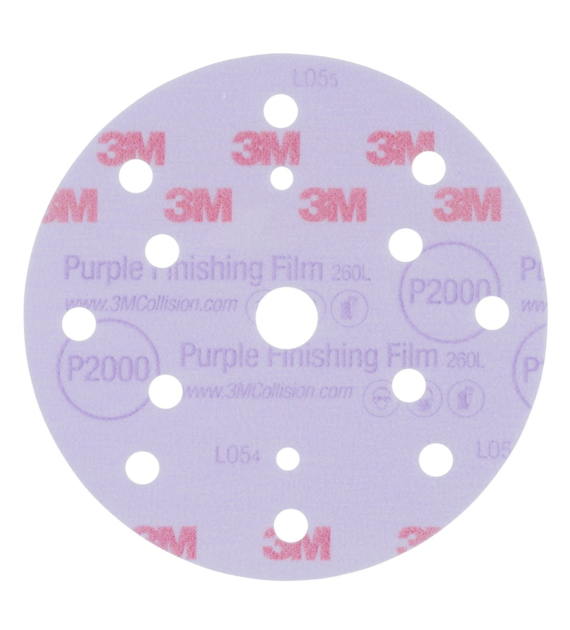 Krążek na rzep Hookit 260L na podkładzie foliowym 150mm 15 otworów P2000 - 3M