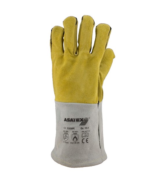 Rękawice spawalnicze z dwoiny bydlęcej 535WK rozmiar 10,5 - Asatex