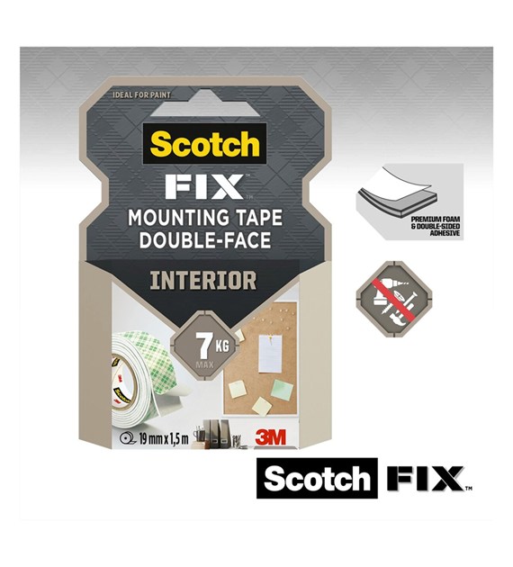 Dwustronna taśma piankowa do wnętrz Scotch-Fix 4496G-1915-P 19 mm x 1,5m - 3M