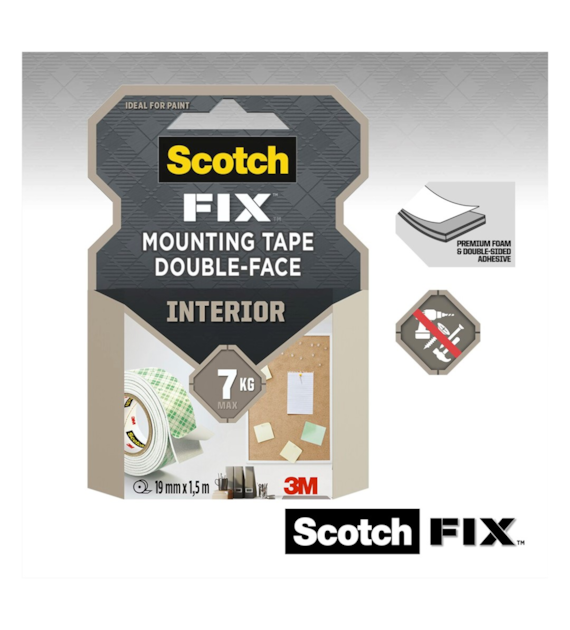 Dwustronna taśma piankowa do wnętrz Scotch-Fix 4496G-1915-P 19 mm x 1,5m - 3M