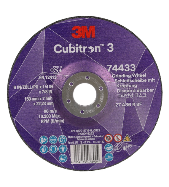 Tarcza do szlifowania Cubitron 3 74433 T27 150mm x 7mm x 22,23mm - 3M