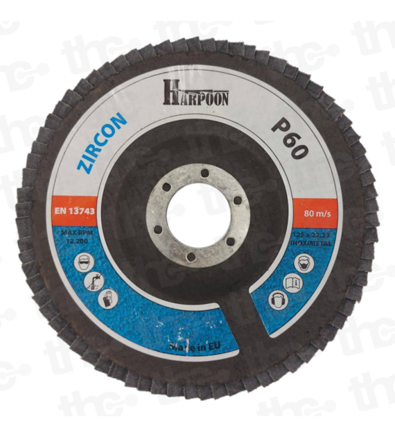 Ściernica listkowa lamelka cyrkonowa blue 125mm x 22mm P60 T29 uchylna