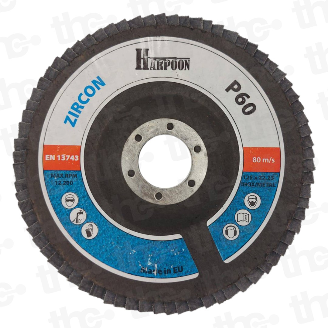 Ściernica listkowa lamelka cyrkonowa blue 125mm x 22mm P60 T29 uchylna