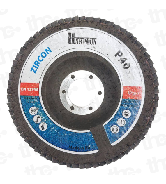 Ściernica listkowa lamelka  cyrkonowa blue 125mm x 22mm T29 uchylna P40