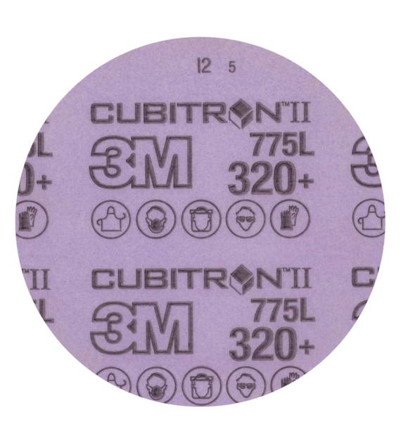Krążek na rzep Hookit 775L na podkładzie foliowym 125mm P320+ bez otworów - 3M