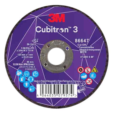 Tarcza do cięcia Cubitron 3 86647 125x1 (ZESTAW 50szt.) - 3M