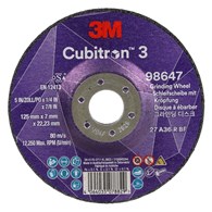 Tarcza do szlifowania Cubitron 3, T27, 125mm x 7mm x 22,23mm - 3M, ( ZESTAW 20 SZT.)