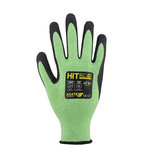 Rękawice dzianinowe HIT-RC z mikropianką nitrylową rozmiar 8 - Asatex