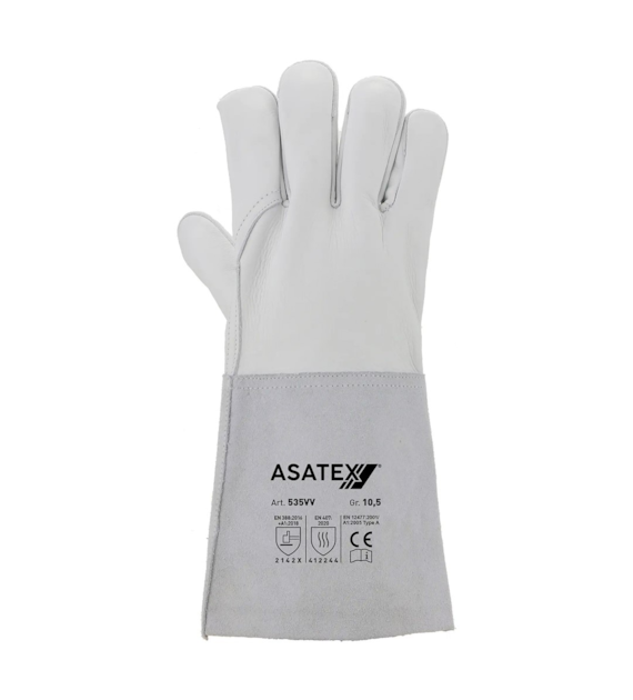 Rękawice spawalnicze ze skóry bydlęcej 535VV rozmiar 10,5 - Asatex