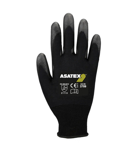 Rękawice powlekane poliuretanem PU do prac mechanicznych rozmiar 8 - Asatex