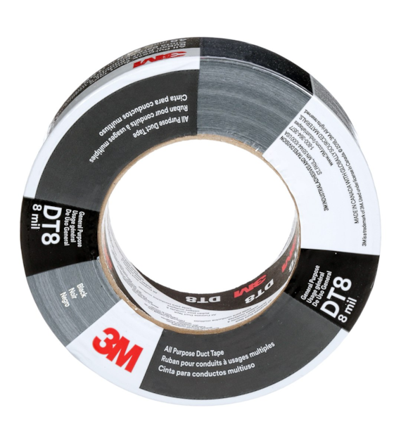Uniwersalna taśma naprawcza duct DT8 48mm x 23m, 0.2mm,  czarna - 3M