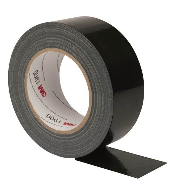 Taśma naprawcza duct tape 1900 ekonomiczna  50 mm x 50 m gr. 0.17 mm czarna - 3M