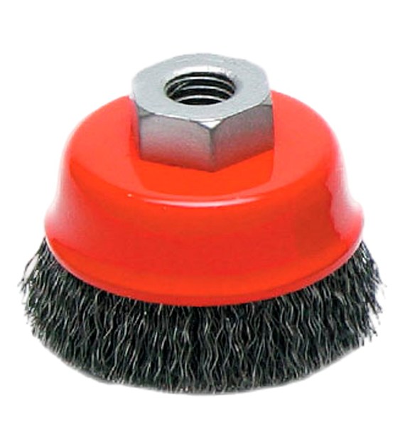 Szczotka doczołowa D70K 70mm/M14 drut kwasoodporny inox - Szczotex