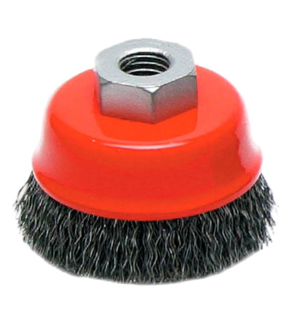 Szczotka doczołowa D70K 70mm/M14 drut kwasoodporny inox - Szczotex