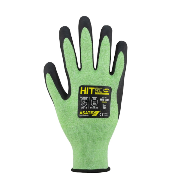 Rękawice dzianinowe HIT-RC z mikropianką nitrylową rozmiar 10 - Asatex