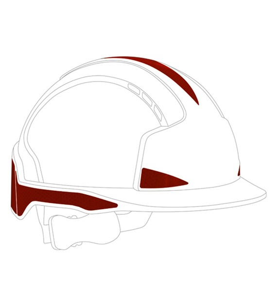 Zestaw naklejek odblaskowych kolor czerwony do EVOLite Opakowanie 10 sztuk  - JSP