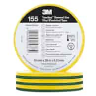 Winylowa taśma elektroizolacyjna Temflex 155 19mm x 20m żółto-zielona - 3M