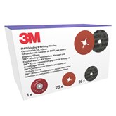 Zestaw do szlifowania i wykańczania 125mm zawiera dysk fibrowy 787C P120 + PN-DH X CRS + płaska podkładka - 3M