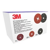 Zestaw do szlifowania i wykańczania 115mm zawiera dysk fibrowy 787C P120 + PN-DH X CRS + płaska podkładka - 3M