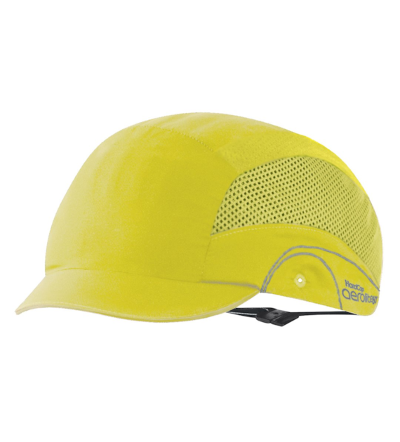 Czapka ochronna antyskalpowa HardCap Aerolite 60 mikro daszek 2,5cm Hi-Vis żółta - JSP