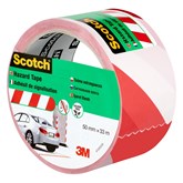 Ekonomiczna taśma do oznakowania powierzchni Scotch 4705 biało-czerwona 50 mm x 33 m - 3M