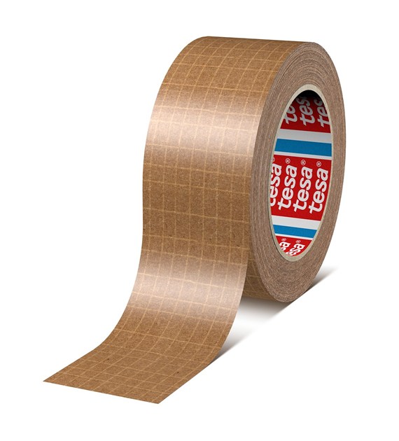 Papierowa taśma pakowa wzmocniona włóknem szklanym 60013 75mm x 25m kremowa - Tesa