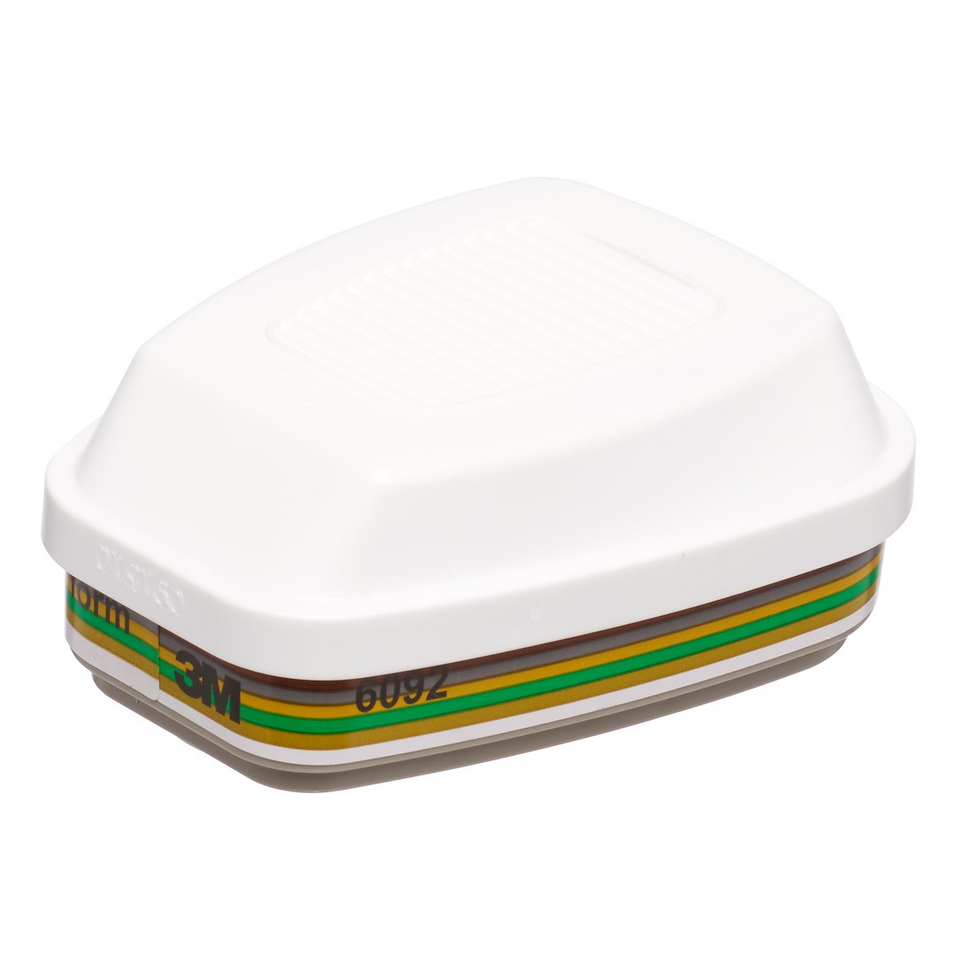 Filtr 6092 zapewniający ochronę przed gazami, parami i cząstkami stałymi A1B1E1K1P3 R + formaldehyd - 3M