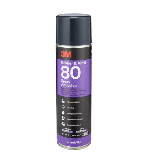 Spray 80 Rubber Vinyl szybkowiążący klej w areozolu 500ml - 3M