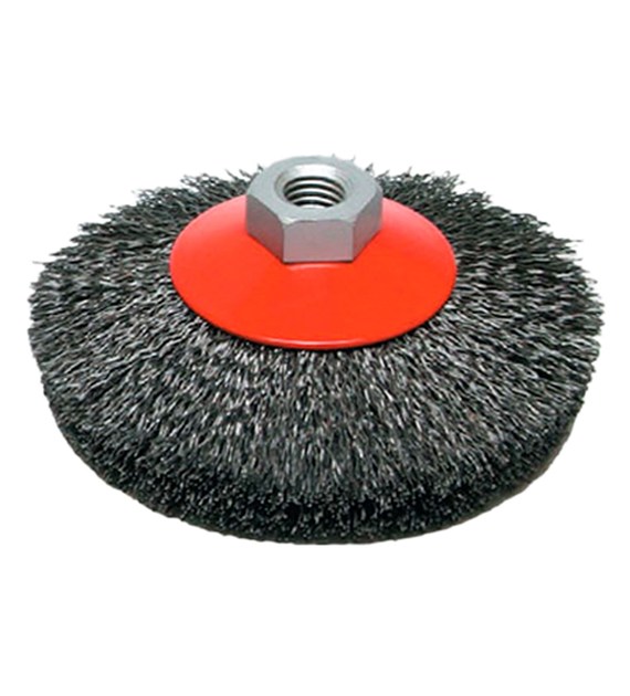 Szczotka tarczowo-kątowa 120mm gwint M14 INOX - Szczotex