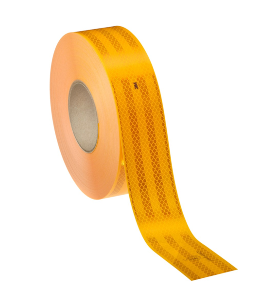 Taśma odblaskowa konturowa Diamond Grade 983-71 do oznakowania pojazdów 53,5mm x 50m żółta - 3M