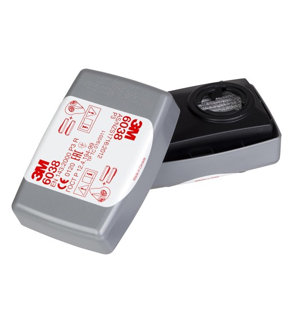 Filtr przeciwpyłowy 6038 P3 pochłania nieprzyjemne zapachy - 3M