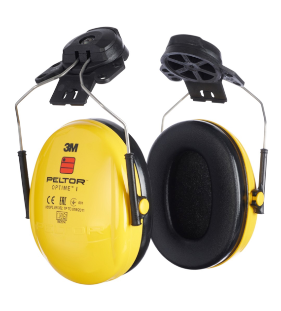 Nauszniki przeciwhałasowe PELTOR Optime I nahełmowe żółte H510P3E-405-GU SNR = 26dB - 3M