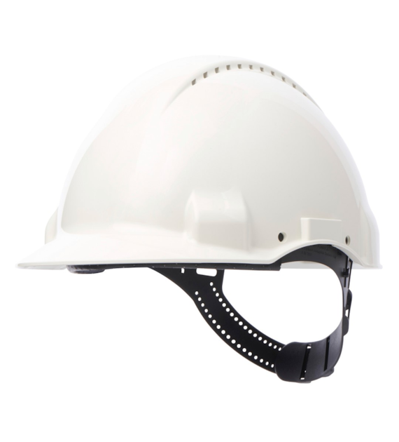 Kask ochronny G3000 wskaźnik Uvicator Pinlock wentylowany opaska przeciwpotna z tworzywa sztucznego biały G3000CUV-VI - 3M