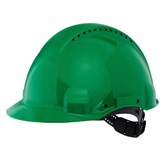 Kask ochronny G3000, wskaźnik Uvicator, Pinlock, wentylowany, opaska przeciwpotna z tworzywa sztucznego, zielony, G3000CUV-GP - 3M