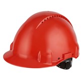 Kask ochronny G3000, wskaźnik Uvicator, Pinlock, wentylowany, opaska przeciwpotna z tworzywa sztucznego, czerwony, G3000CUV-RD - 3M