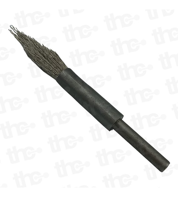 Szczotka pędzelkowa z trzpieniem 10mm trzpień 6mm stożkowa INOX - Szczotex